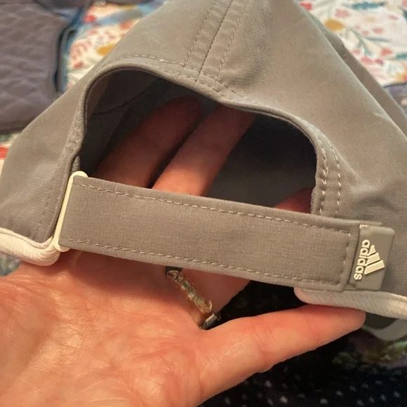 Adidas Aeroready Gray Cap with White and Pink Accents, like new. - Picture 3 of 5